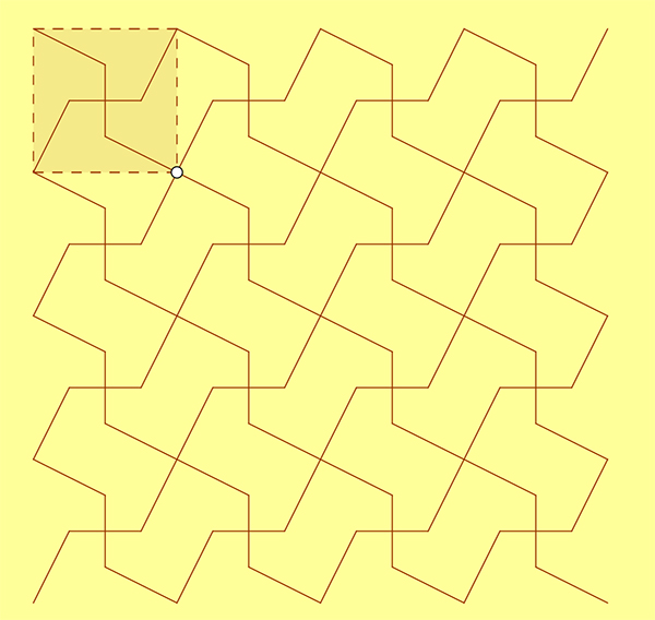 Mosaico formado mediante traslaciones del motivo base n 15