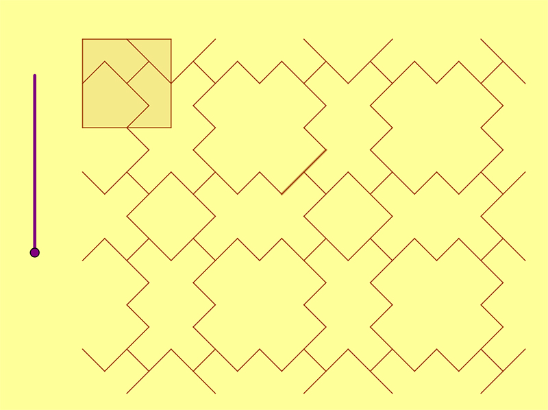 Mosaico mediante simetrías a partir del motivo 7