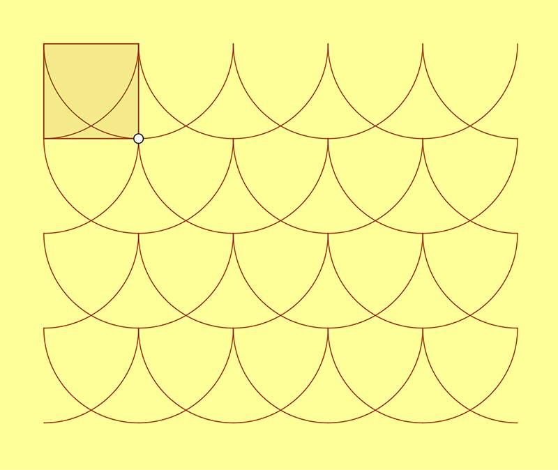 Ejemplo de mosaico formado por traslaciones del motivo 8