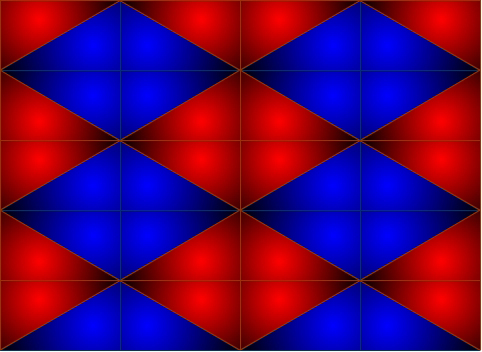 Ejemplo de mosaico del grupo de simetría pmm