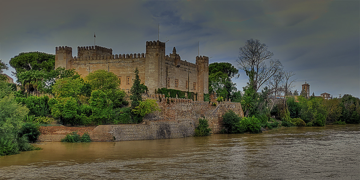 El Castillo de Malpica el día 5-09-2023 tras la crecida a causa de las lluvias del fin de semana anterior. 