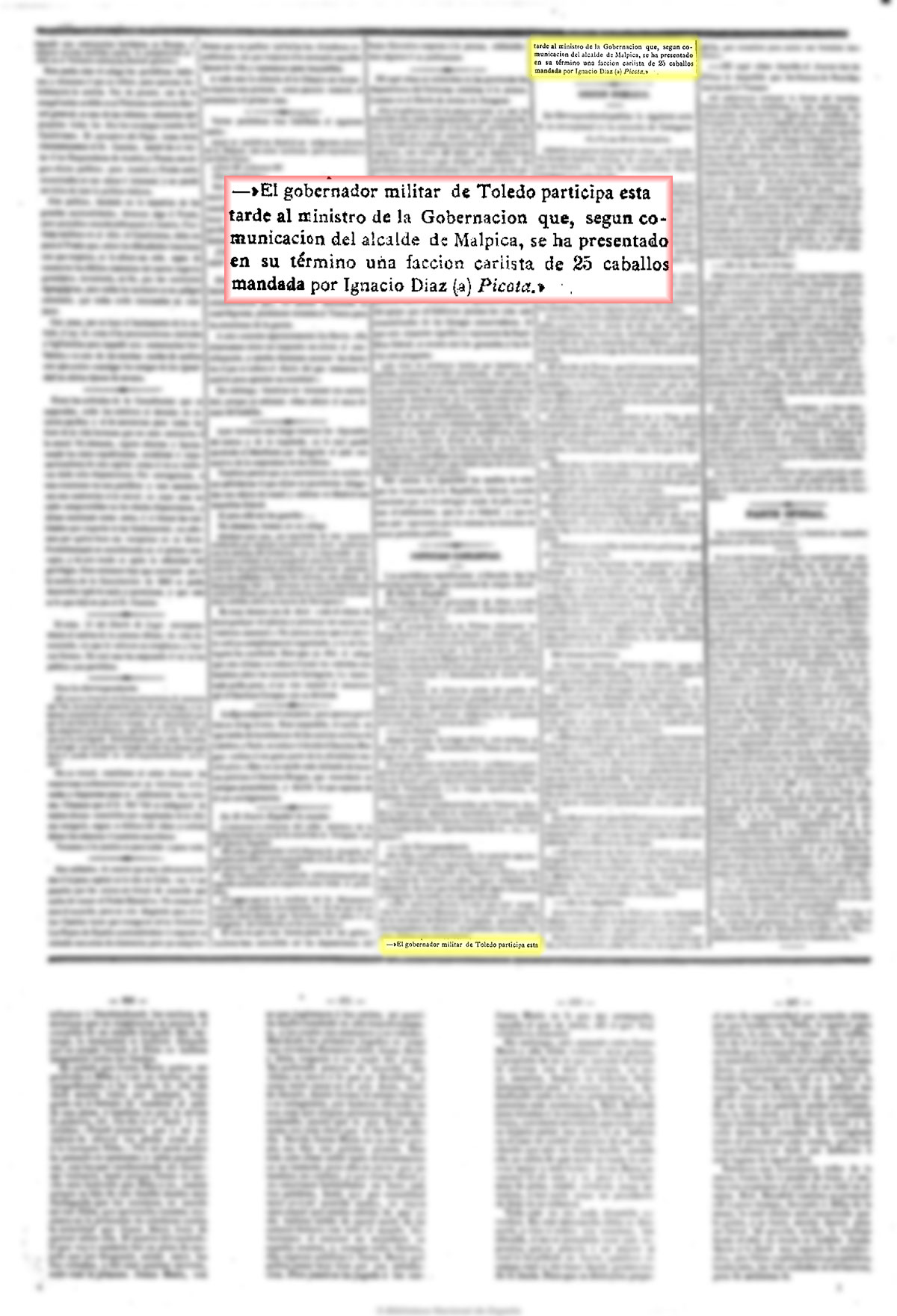 La Esperanza. 25/9/1873, página 2. Segunda guerra carlista.