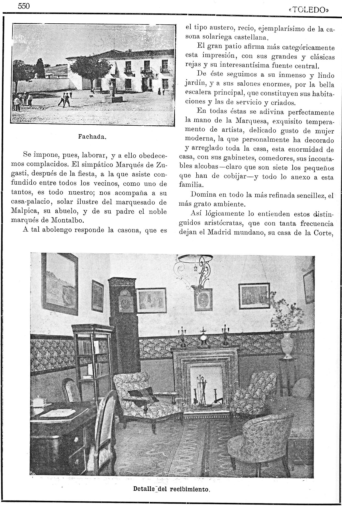 La casa-palacio de San Martín de Pusa. Revista de Arte, 1/1/1923
