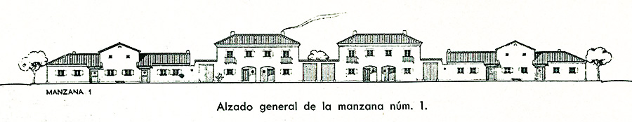 Boceto de la manzana 1 paralelas a la carretera de San Martín de Pusa, 1944