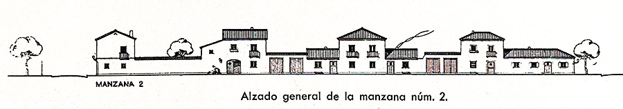 Boceto de la manzana 2 paralelas a la carretera de San Martín de Pusa, 1944