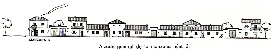 Boceto de la manzana 3 paralelas a la carretera de San Martín de Pusa, 1944