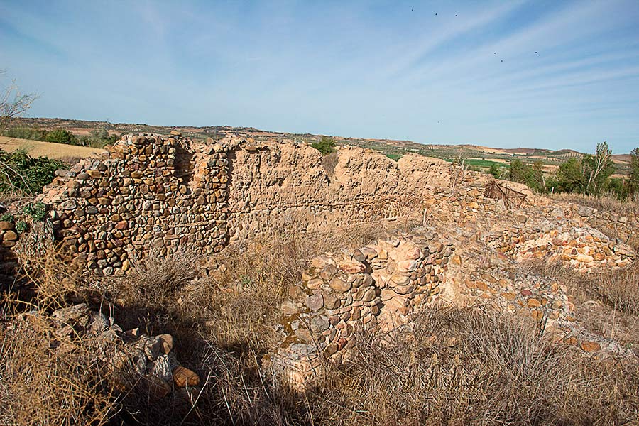Restos del vestíbulo de las termas de la villa romana de Las Tamujas en Malpica de Tajo