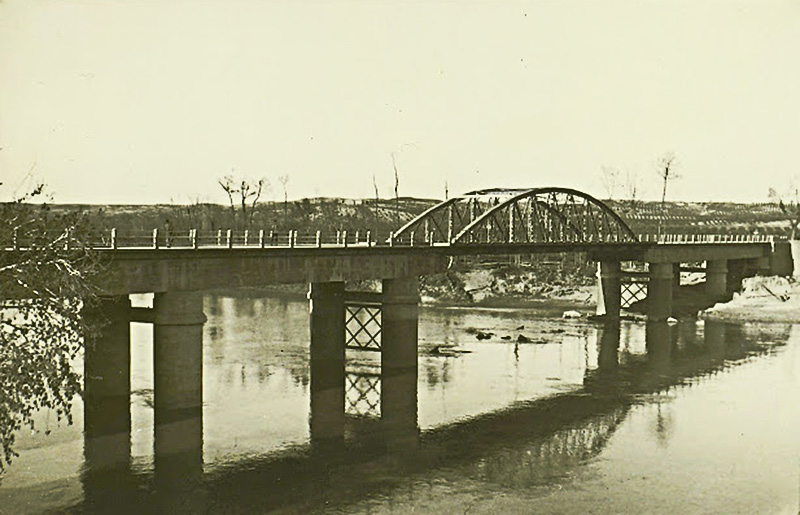 Puente de hierro de Malpica de Tajo ante de la reforma de 1984