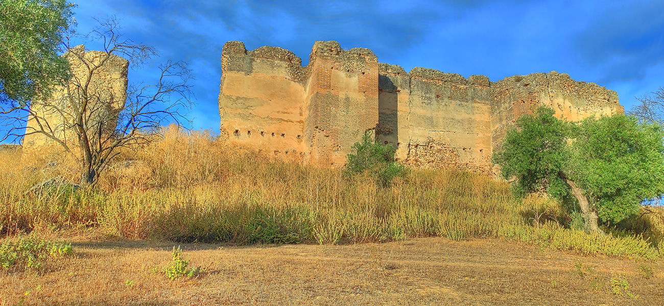 Vista del paño de la muralla NE. del Castillo Villaba - Cebolla - Malpica de Tajo