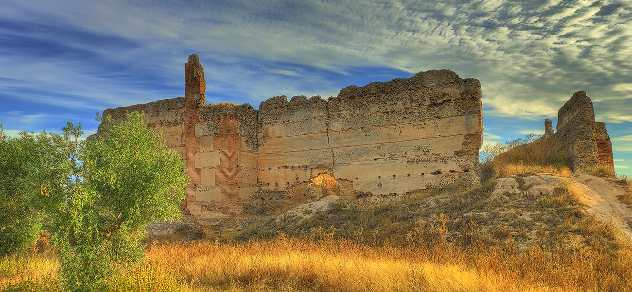 Vista de la muralla SO. del Castillo Villaba - Cebolla - Malpica de Tajo
