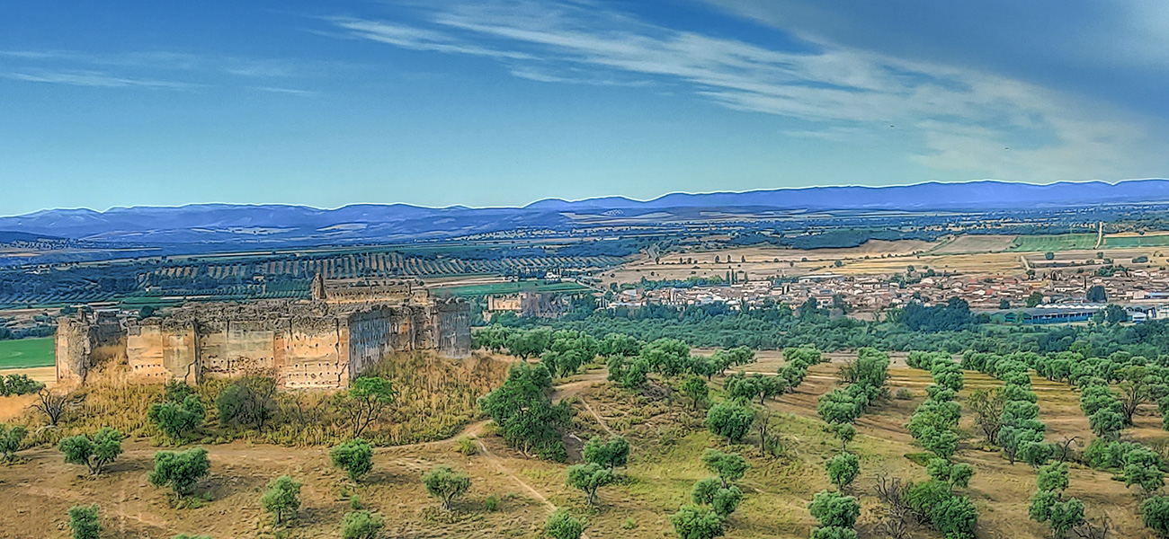 Vista del Castillo Villaba desde el norte (Cebolla - Malpica de Tajo)