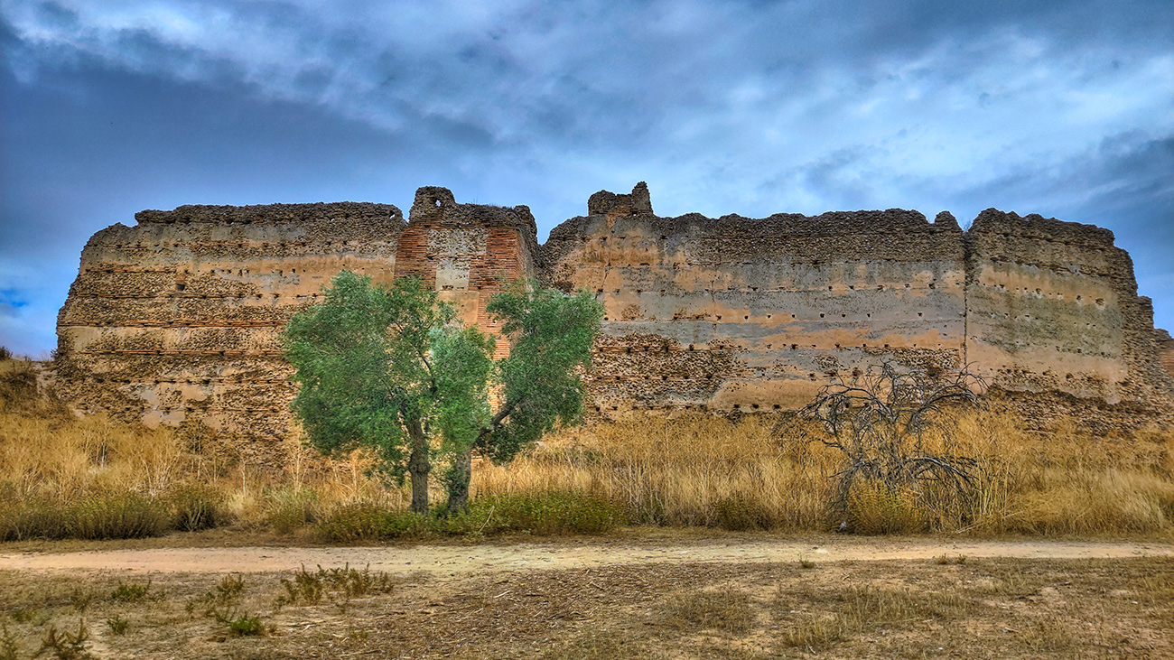 Vista de la muaralla SE. del Castillo Villaba muralla sudeste- Cebolla - Malpica de Tajo