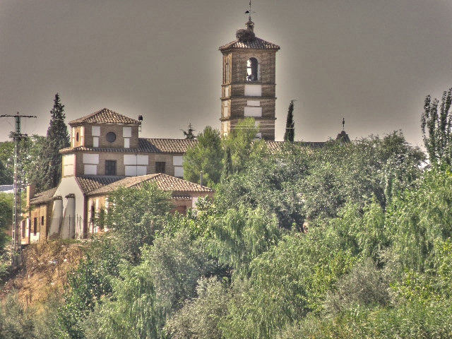 Iglesia de Malpica de Tajo vista desde el Peñón