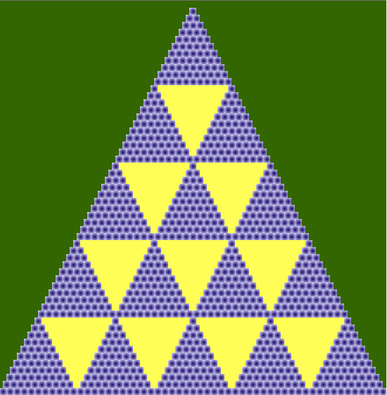 Fractal de Sierpinski, triángulo de Pascal módulo 11
