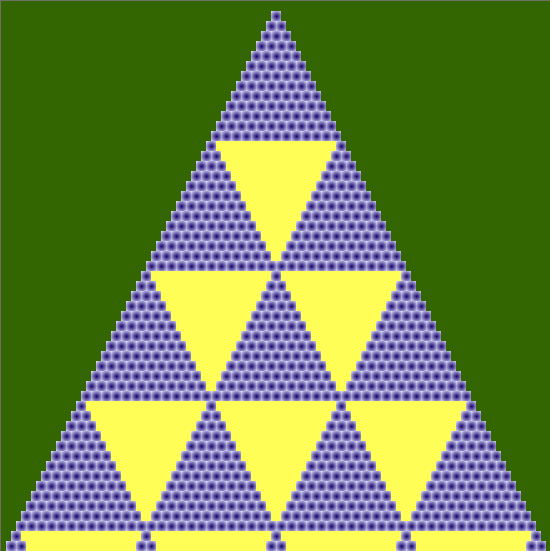 Fractal Sierpinski, triangulo Pascal divisores de 13.