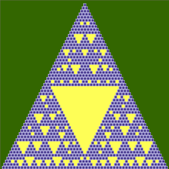 Fractal de sierpinski, triangulo de Pascal, módulo 15