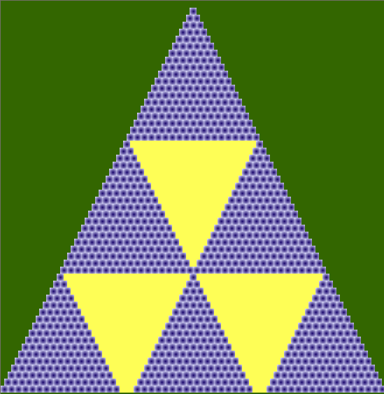 Factal Sierpinski, triangulo de pascal módulo 19