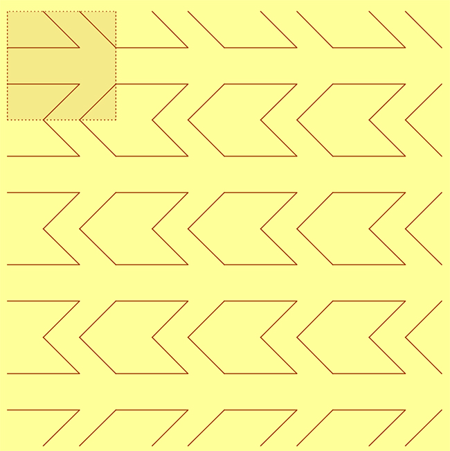 Mosaico obtenido mediante traslaciones del motivo base (21)