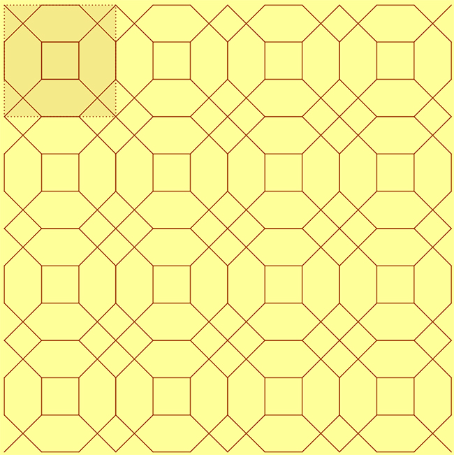Mosaico formado mediante traslaciones del motivo 22