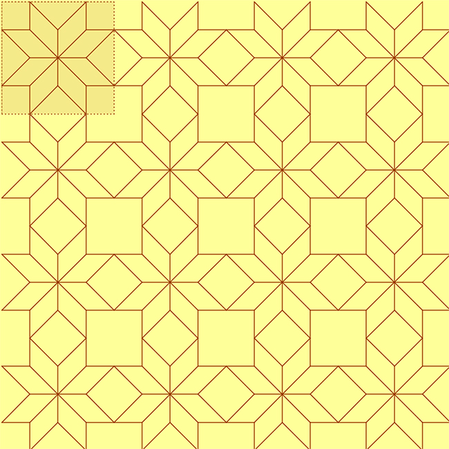 Mosaico formado mediante traslaciones del motivo 23