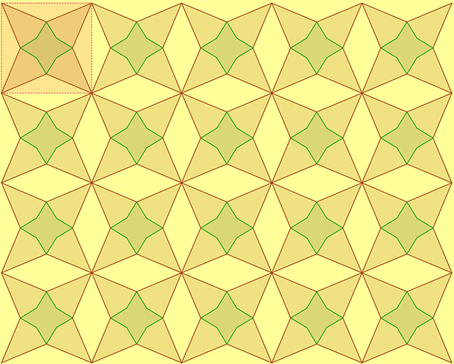 Mosaico formado mediante traslaciones del motivo base 27