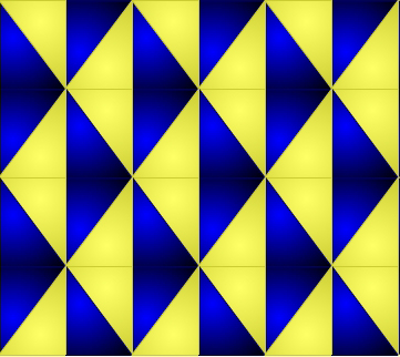 Ejemplo de mosaico del grupo de simetría cm