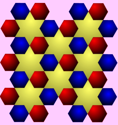 Mosaico formado rellenando huecos en polígonos estrellados