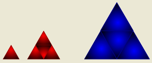 Mosaico por ampliación de triángulos equiláteros