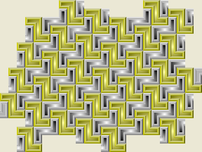Mosaico formado variando tamaños de los cuadrados