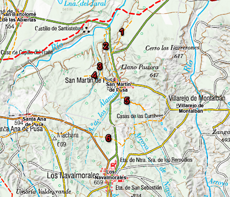 Coladas de San Martín de Pusa, Santa Ana de Bienvenida y Los Navalmorales Coladas de San Martín de Pusa, Santa Ana de Bienvenida y Los Navalmorales