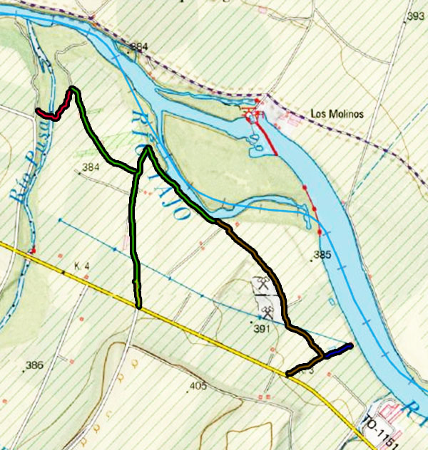 Los caminos de la isla y la presa de la central hidroeléctrica de Cebolla