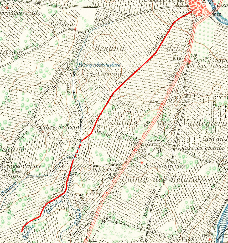  el camino de la Dehesilla en 1952, Malpica de Tajo