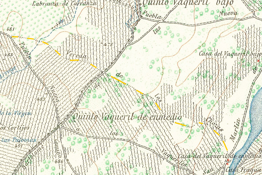 Vereda de las Chozas en 1952