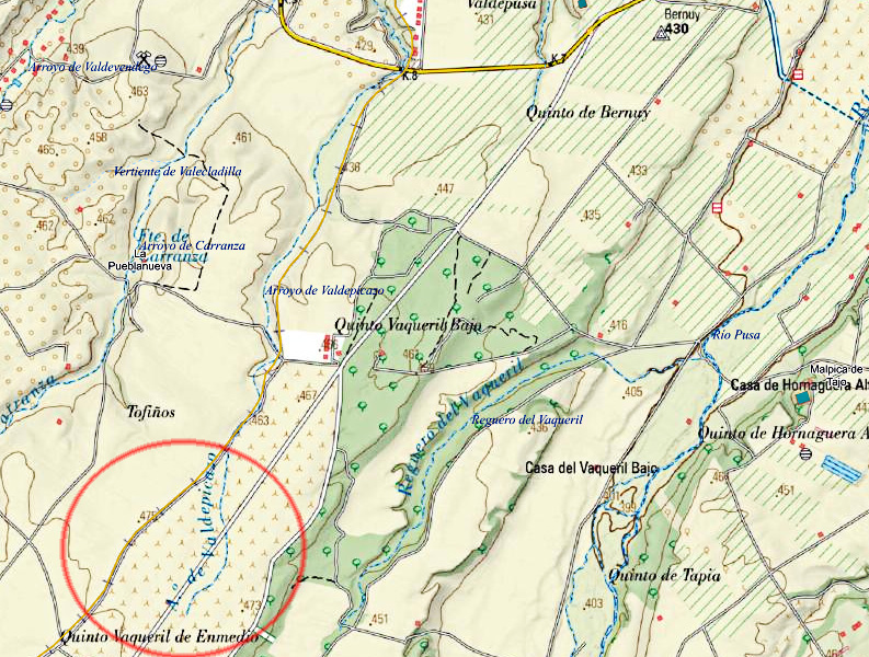 Parajes de Bernuy: La casa del gaurda de Bernuy en los mapas de 1885 y 1952