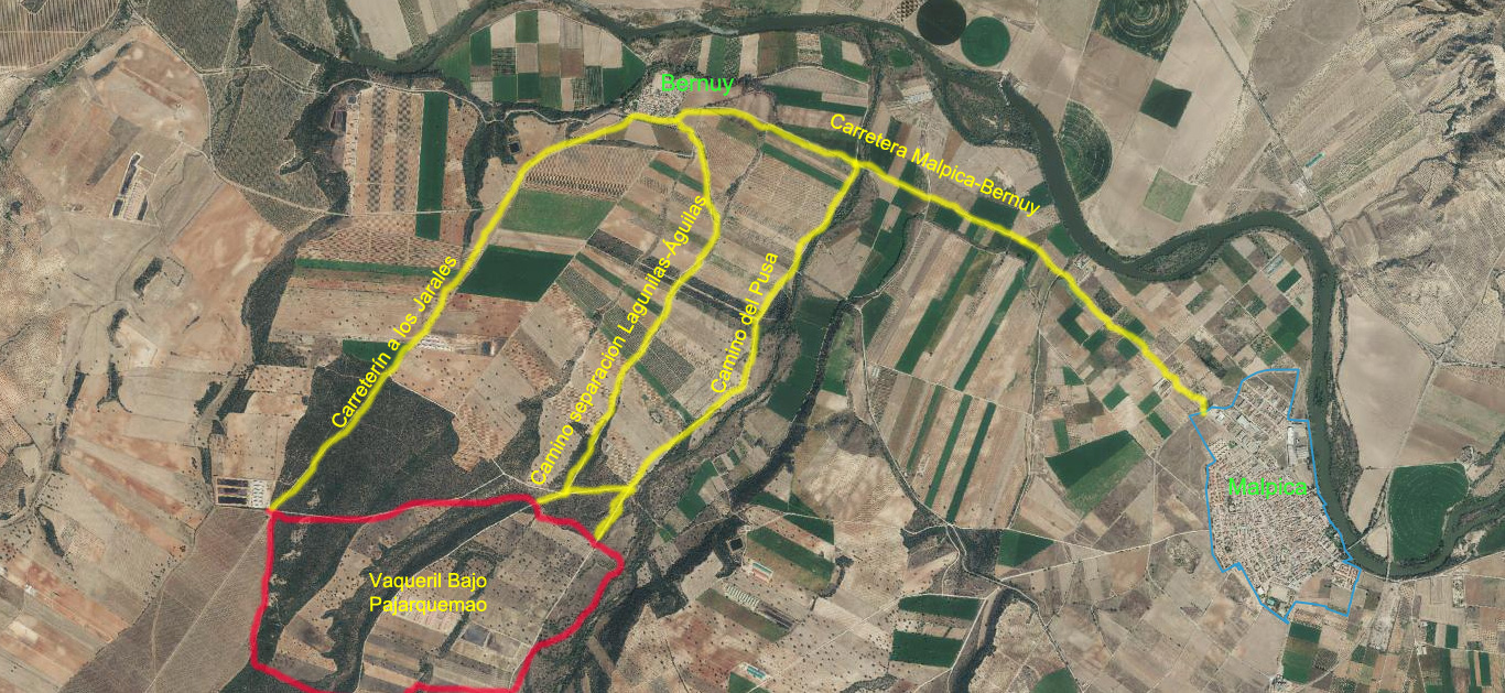 Rutas de acceso a Pajarquemao