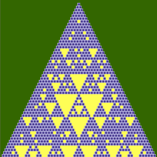 Patrón de Sierpinski en triángulo de pascal módulo 20